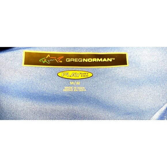 Greg Norman Mens Medium Blue Polka Dot Polo Shirt With Moisture-Wicking & UPF 30 - Picture 3 of 5